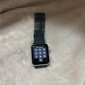 Apple Smartwatch Series 3 with Black Mesh Band and charger included